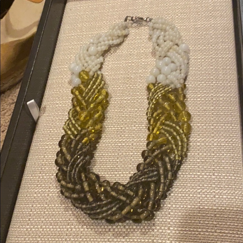 Vintage Glass Beaded Rope Necklace